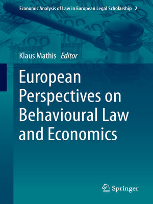 cover image of European Perspectives on Behavioural Law and Economics